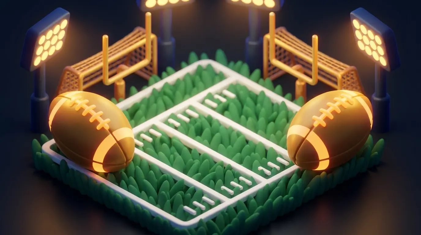 Two footballs on pitch representing both teams scoring concept